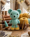 Handmade Crochet Yellow Plush Toy – Cute Amigurumi Collectible