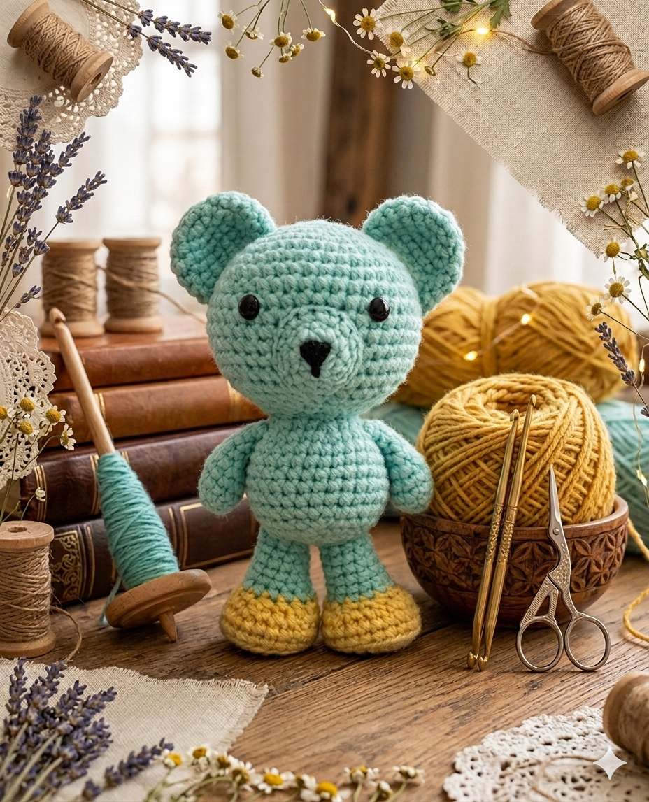 Handmade Crochet Yellow Plush Toy – Cute Amigurumi Collectible